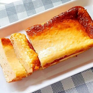 混ぜて焼くだけ！しっとり濃厚なバスクチーズケーキ♪